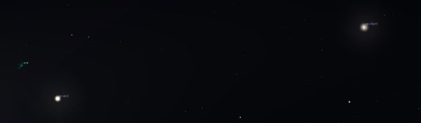 เวลาตีสี่ วันที่ 19 มิถุนายน 1889 โดยใช้โปรแกรม Stellarium
